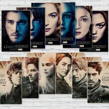 

Game of Thrones Posters Retro Style Wall Stickers Home Decoration Kraft Paper Movie Prints home art Brand MO76