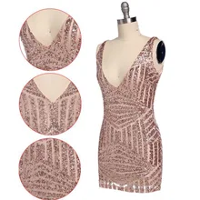 Brand New 2017 Women Party Dress Cresida Sexy deep V Neck Bodycon Gold Sequin plunge Dress Hollow Cut Out Glitter Dresses
