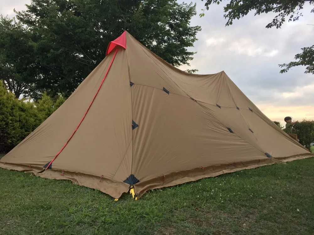 3f المجاهدين والعتاد 8-12 شخص التخييم خيمة كبيرة القنب الشمس المأوى 7*4 متر خيمة معسكر البرج تسليم سريع إلى اليابان