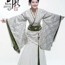 Костюм принцессы ханьфу династии ханьфу, зеленый плащ, tv Play Love Story of the dessert-Yun Zhong Ge Female Hanfu