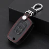 Car Flip keys Leather Cases Fob Cover For LADA Sedan Largus Kalina Granta Vesta X-Ray XRay Folding Keychain Key Ring ► Photo 1/4