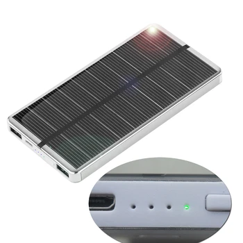 

PowerGreen Mini Power Bank 10000mAh Solar Charger External Battery Backup Charger Solar Camping Battery for Phone