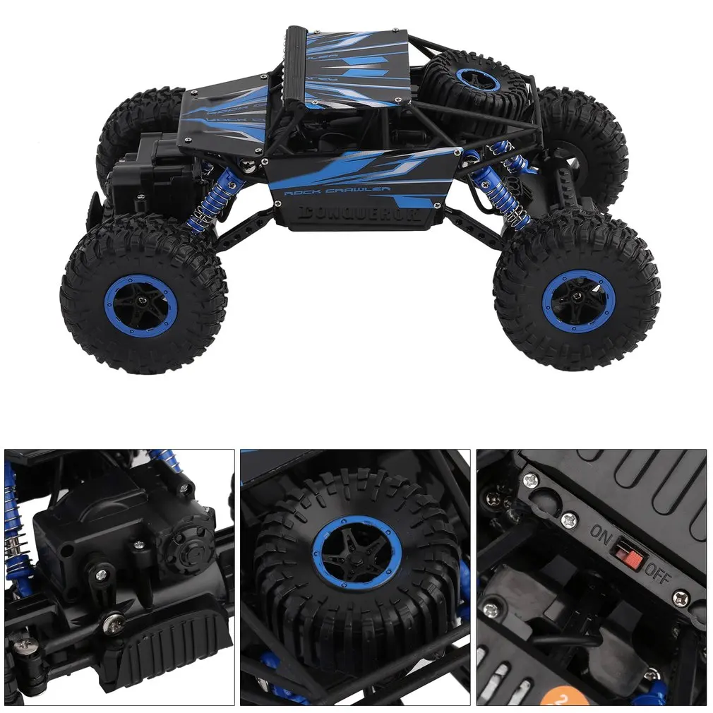 Радиоуправляемая машина 2,4G 4WD RC Rock Driving Crawlers Car Double Motors Drive Bigfoot модель дистанционного управления автомобиль внедорожник игрушка EU Plug