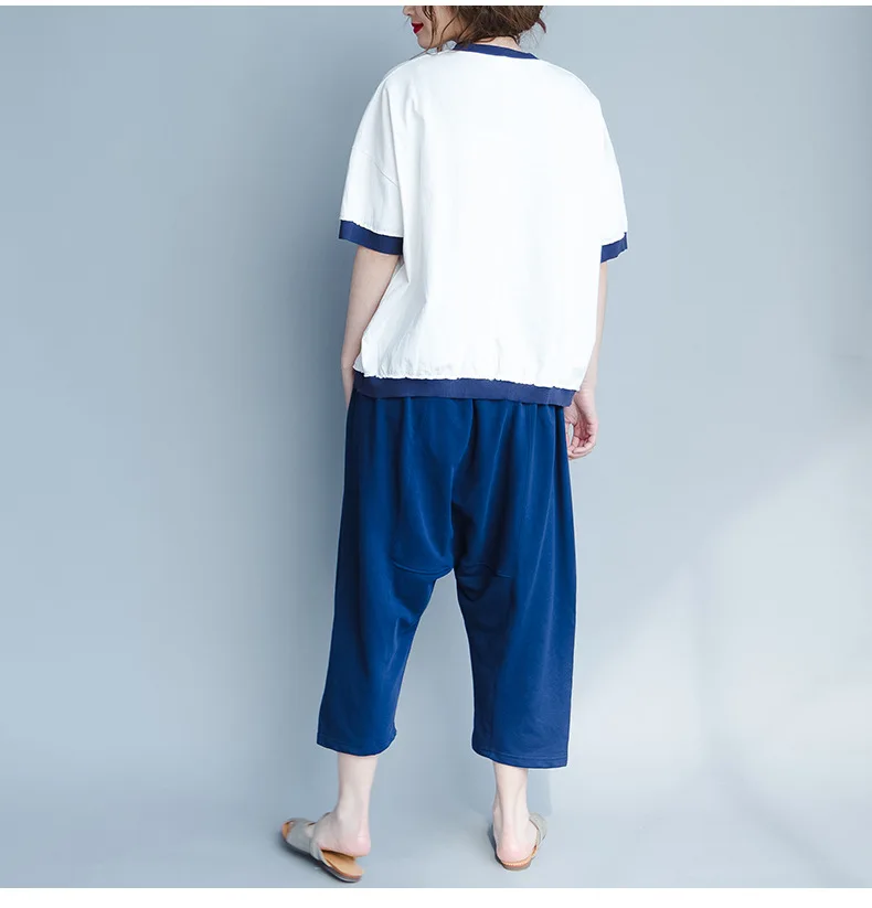 Корейский стиль Oversize Для женщин белый черный футболка с круглым вырезом милая собака шаблон Женский хлопковый топ короткий рукав Повседневное свободные футболки