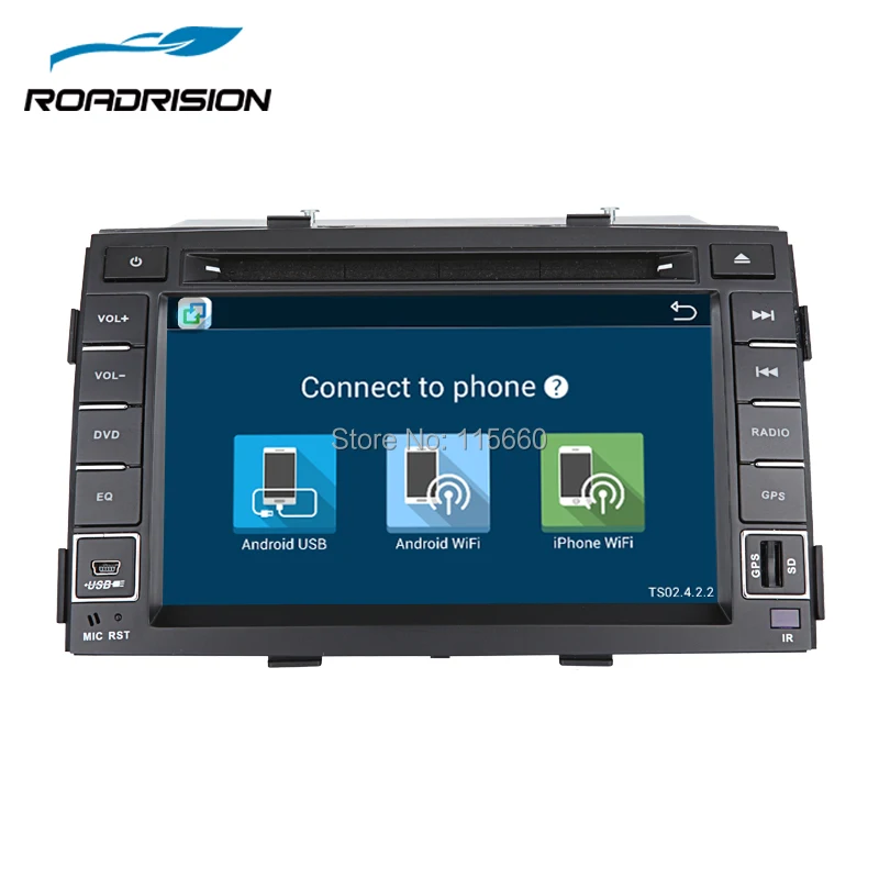 RoadRision 2Din автомобильный dvd плеер Android 6 0 для KIA Sorento 2009 2012 комплект с gps навигатором