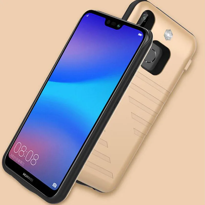 Золотой JINXINGCHENG задняя крышка батарейного отсека для huawei P20 Lite 5000 Mah задняя крышка аккумулятора Беспроводная Быстрая зарядка для huawei Nova 3e чехол - Цвет: Золотой