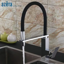 Brass Chrome Single Handle Pull Down Faucet Deck Mounted Hot & Cold Water Function Kitchen Faucet AT6662 Brass Chrome Single Handle Pull Down Faucet Deck Mounted Hot & Cold Water Function Kitchen Faucet AT6662
