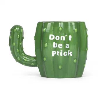 

Novel 12 OZ Cactus Mug Do not be a Prick Ceramic Coffee Milk Mugs Drinking Favor Home Decor Birthday Gift DEC453