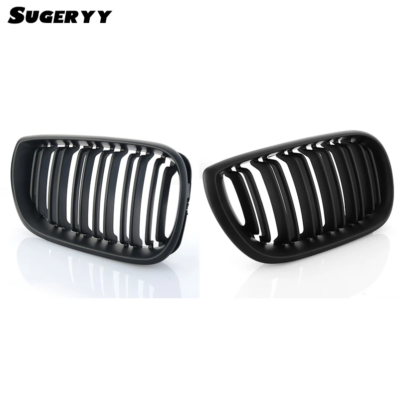 

SUGERYY 1 Pair Car Style Gloss Black Front Kidney Double Slat Grill Grille For BMW E46 4 Door 4D 3 Series 2002-2005 Wholesale