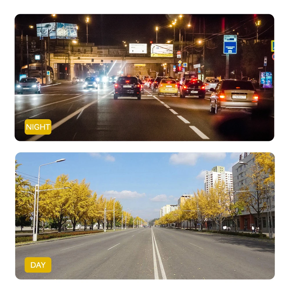 7 ''Сенсорное зеркало HD 1080 p Автомобильная тире камера с кабелем 5,5 м авто камера двойной объектив зеркало тире камера 160 ° ультра широкий угол