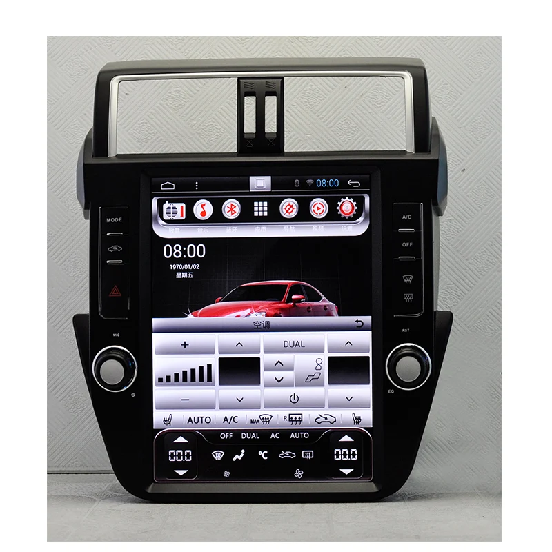 Aoluoya 12 1 дюймов четырехъядерный автомобильный dvd плеер Android 6 0 для Toyota PRADO 2014 2015 2016