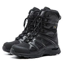 Уличная походная обувь, мужские профессиональные водонепроницаемые военные тактические ботинки, альпинистские кожаные износостойкие дышащие армейские ботинки с высоким берцем