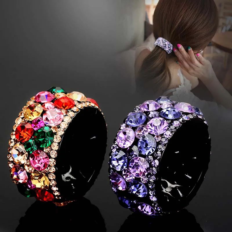 

Girls Shiny Rhinestone Horsetail Hairpin Hair Accessories Women Hair Clip Claws Crystal Barrettes Headwear