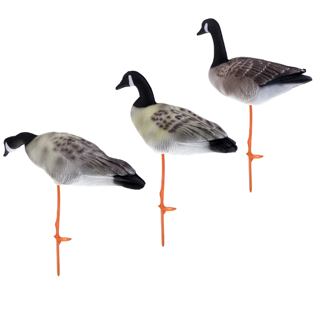 3Pcs Full Body Goose Hunting Decoys Shooting Decoys Lawn Ornaments Decors 3 Models