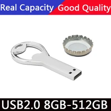 Открывалка для бутылок металлические Usb флешка накопитель 2,0 8 ГБ 16 ГБ 32 ГБ 64 ГБ Pendrive Memory Stick карты накопители подарки подарок 512 ГБ 1 ТБ 2 ТБ