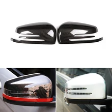 Car ABS Chrome Side Rearview Mirror Frame Cover Trim for Mercedes Benz A B GLA CLA GLK C E Class W246 W204 W176 W212 X156 W221 автомобильное зеркало cla glk abs