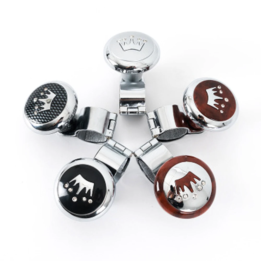 

Universal Crown Hickory Car Rotary Steering Wheel Suicide Spinner Handle Knob Aluminum Rotated 90 Degrees