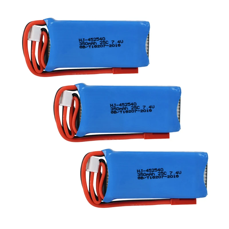 

3pcs/lot 7.4V 350mAh 25C 2S Lipo Battery For MJX X401H X402H RC Mini Drone RC Helicopter Quadcopter Airplane