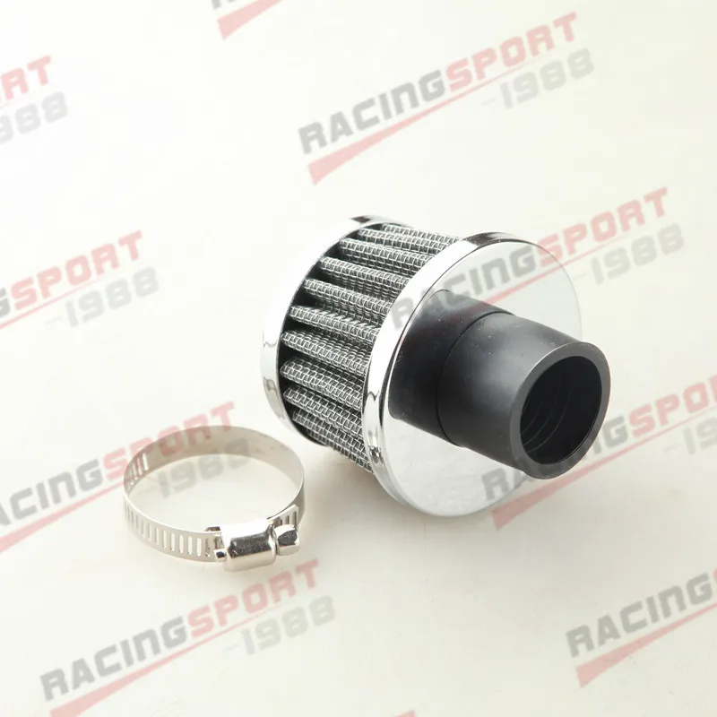 Universal 25mm 1" Car Cold Air Intake Filter Turbo Vent Crankcase Breather Black