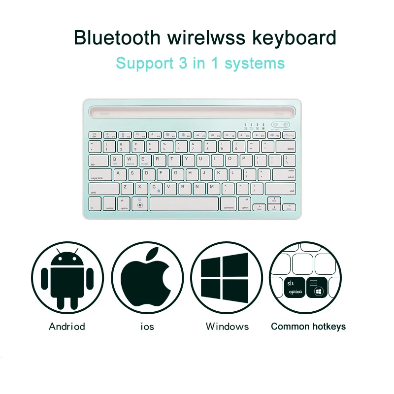 Landas Беспроводная bluetooth-клавиатура с подставкой для планшета Xiao Mi мобильный телефон Беспроводная розетка клавиатура подставка для айпад ноутбук