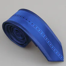 LAMMULIN новые мужские галстуки для костюма границы дизайн Королевский синий с синими вертикальными полосками галстук микроволокнистый жаккард тощий галстук 6 см