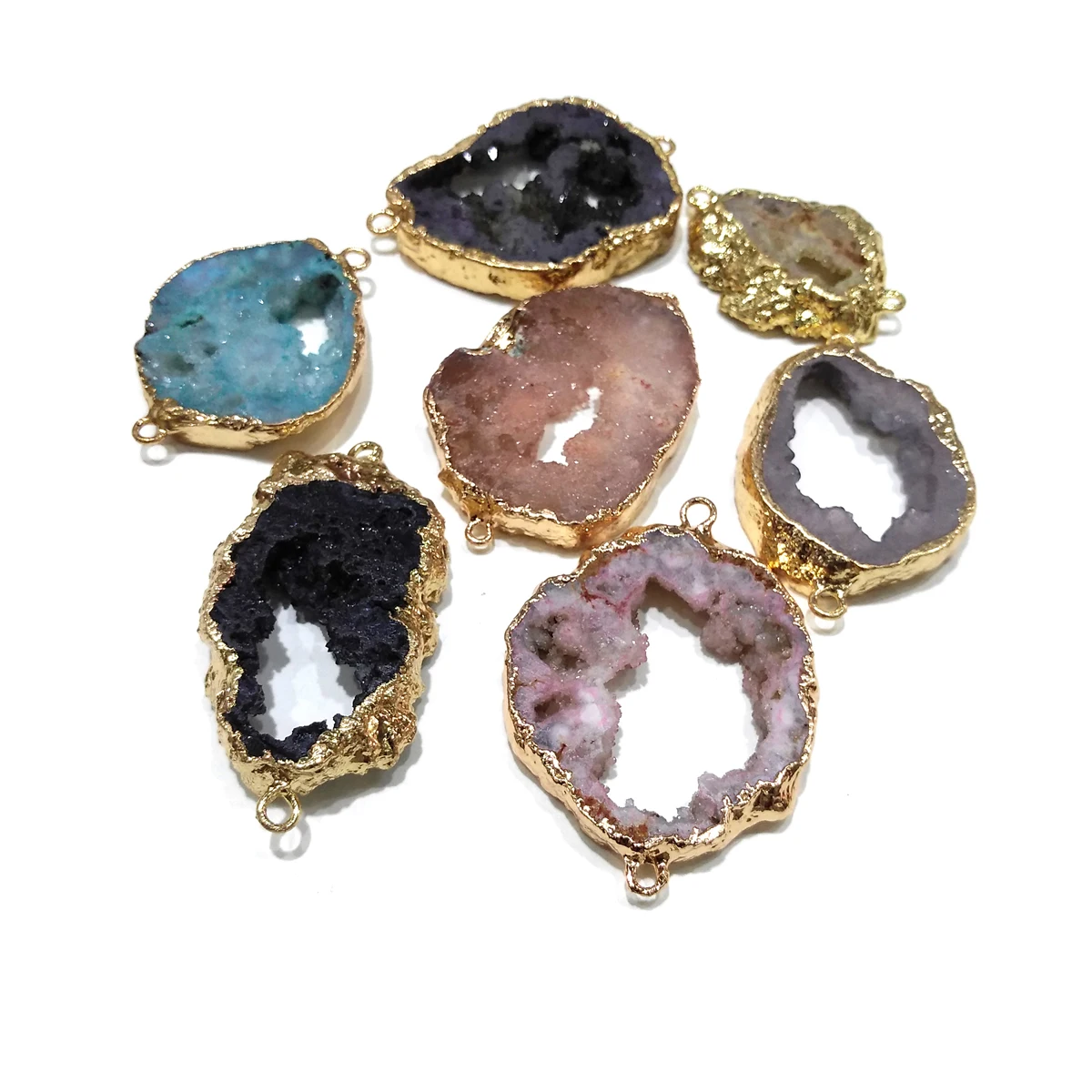 

Natural Stone Charms Connectors Pendants Agates Necklace Pendant for Jewelry Making DIY Accessories Fit Necklaces Size