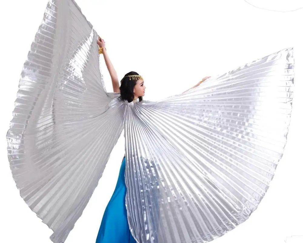 Высокое качество Египетский открытие Isis танец живота крылья танцевальные аксессуары крылья без палки абсолютно - Цвет: as picture