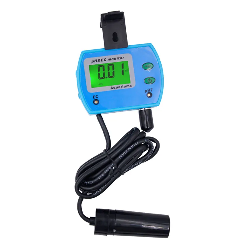 

New Online 2 in 1Water Quality Tester Multi-parameter with adaptor pH Meter Large screen LCD Display EC 0.01 for Aquarium 20%Off