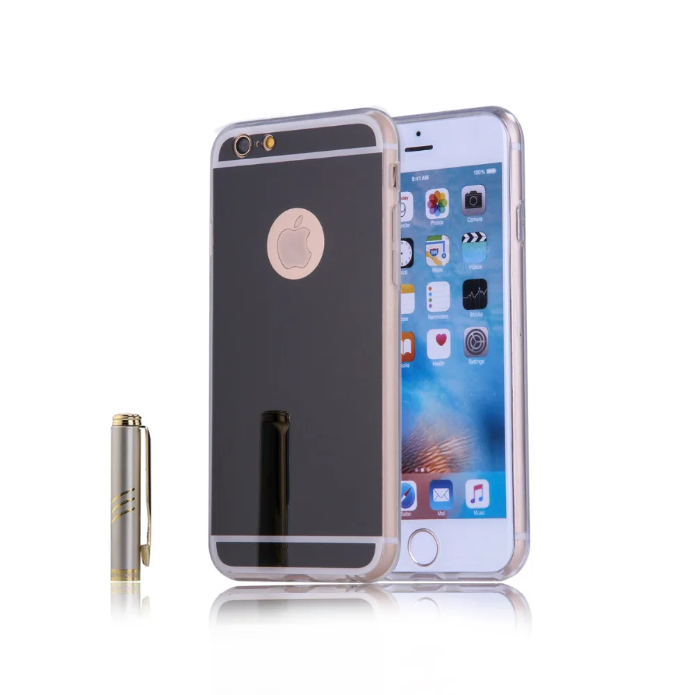 4 7 5 дюйма Модная тонкая задняя крышка Airror для Apple iPhone 6 S Plus 5S SE мягкий чехол