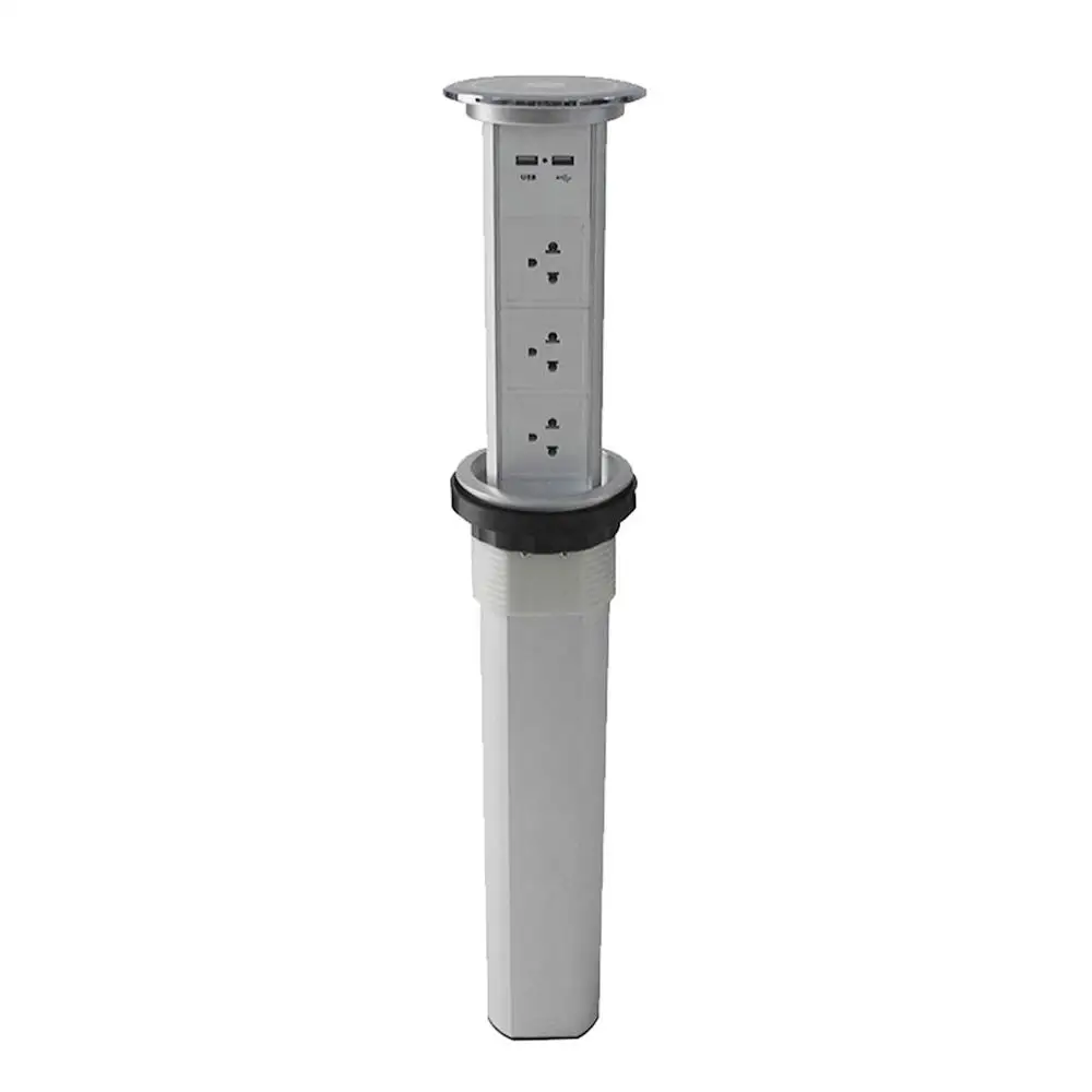 2019 Intelligent Electric Pop Up Outlet for Kitchen Worktops/Desktop White (Material PC)