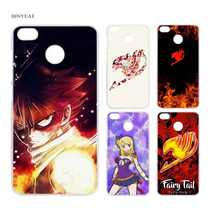 

BINYEAE fairy tail Anime Clear Hard Case Cover Shell for Xiaomi MI A2 A1 5X 6X Redmi Note 4X 4 4A 5 Plus