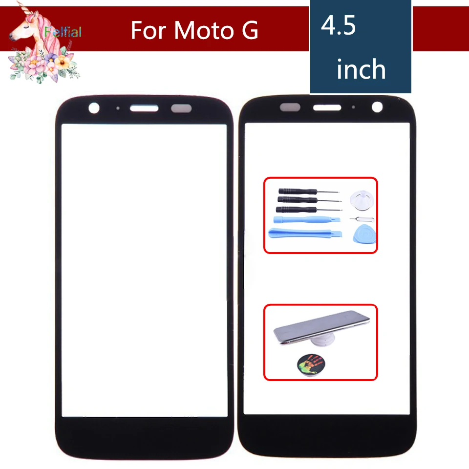 

10pcs/lot Super Quality For Motorola Moto G XT1032 XT1033 G1 Touch Screen Front Outer Glass Panel Lens NO LCD Display Digitizer