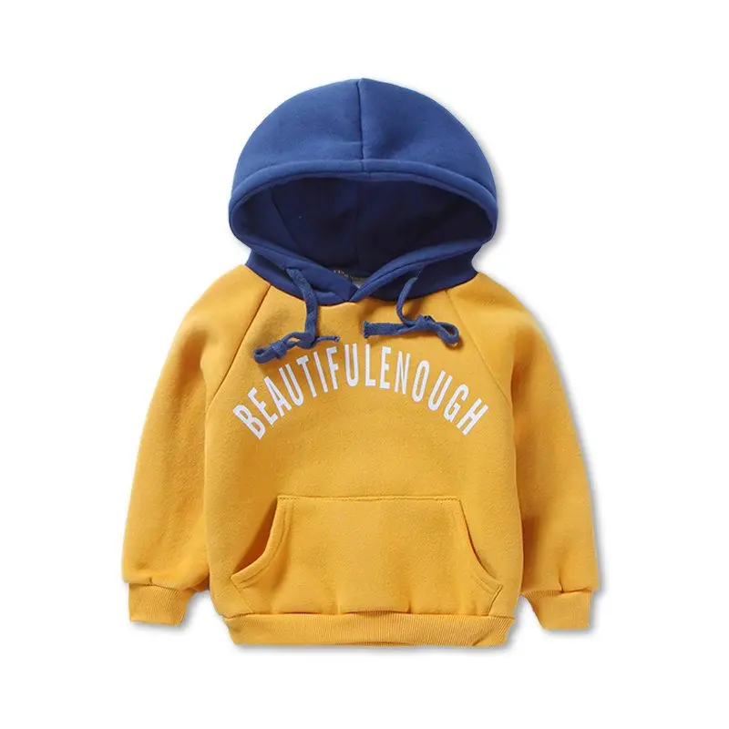 COOTELILI 80-120cm Patchwork Girls Boys Hoodies Velvet Thicken Sweatshirt Baby Boy Children Clothes Infant  (6)