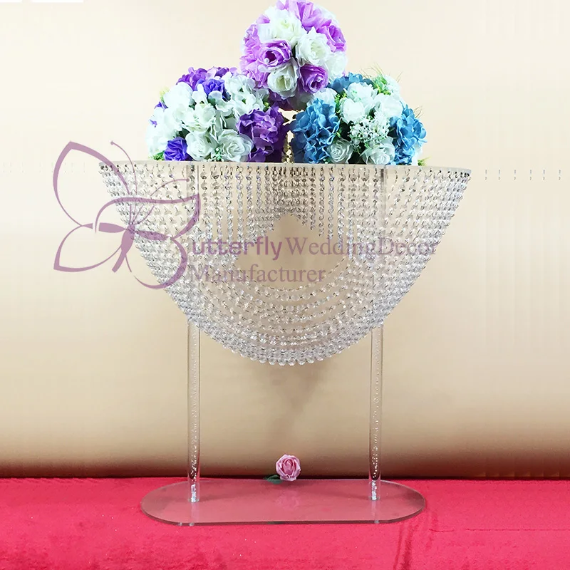 

modern wedding table centerpiece event party decor with flowers table candelabra with crystal bead blink blink high 70cm 27''