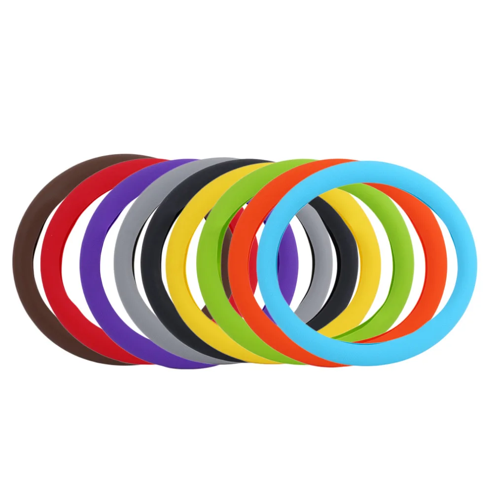 New Soft Silicone Steering Wheel Cover Shell Skidproof Odorless Eco-Friendly Protector For Car Six Colors Interior Accessories