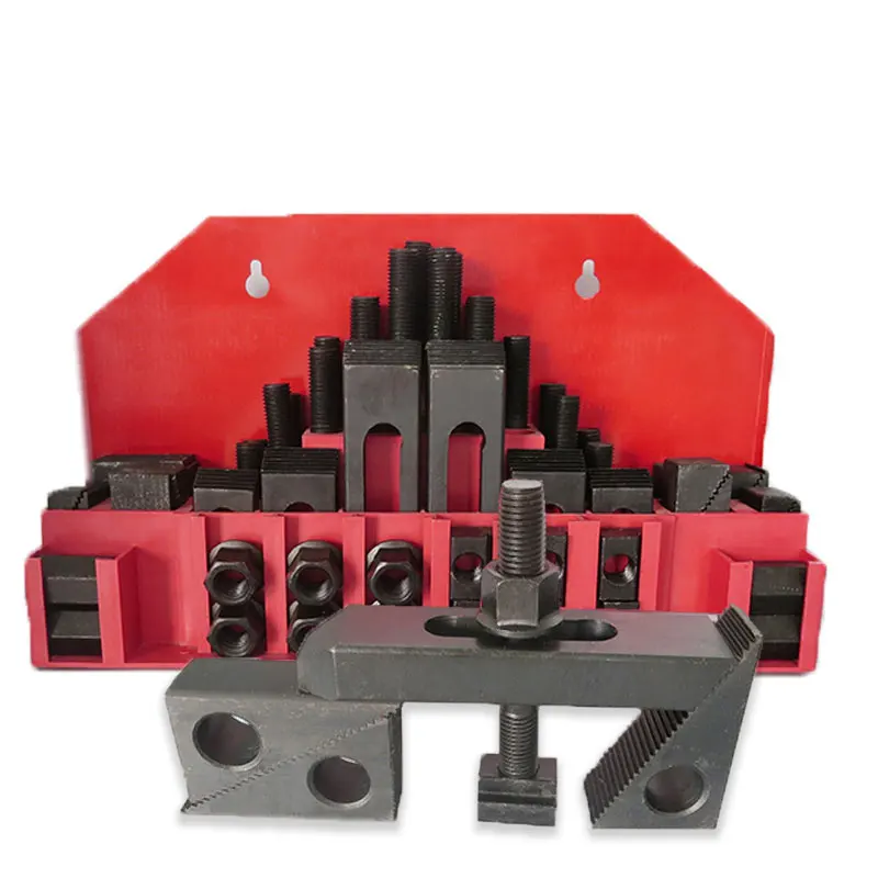 CNC Mill Clamping Kit 58 Pcs 7/16 "Sutd 9/16" Slot T Clamp Set Bahan
