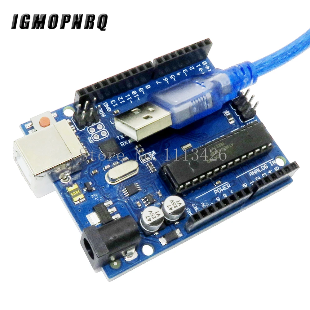 

UNO R3 Mega328P ATMEGA16U2 Development Board with USB Cable UNO R3 (with logo) for Diy Starter Kit