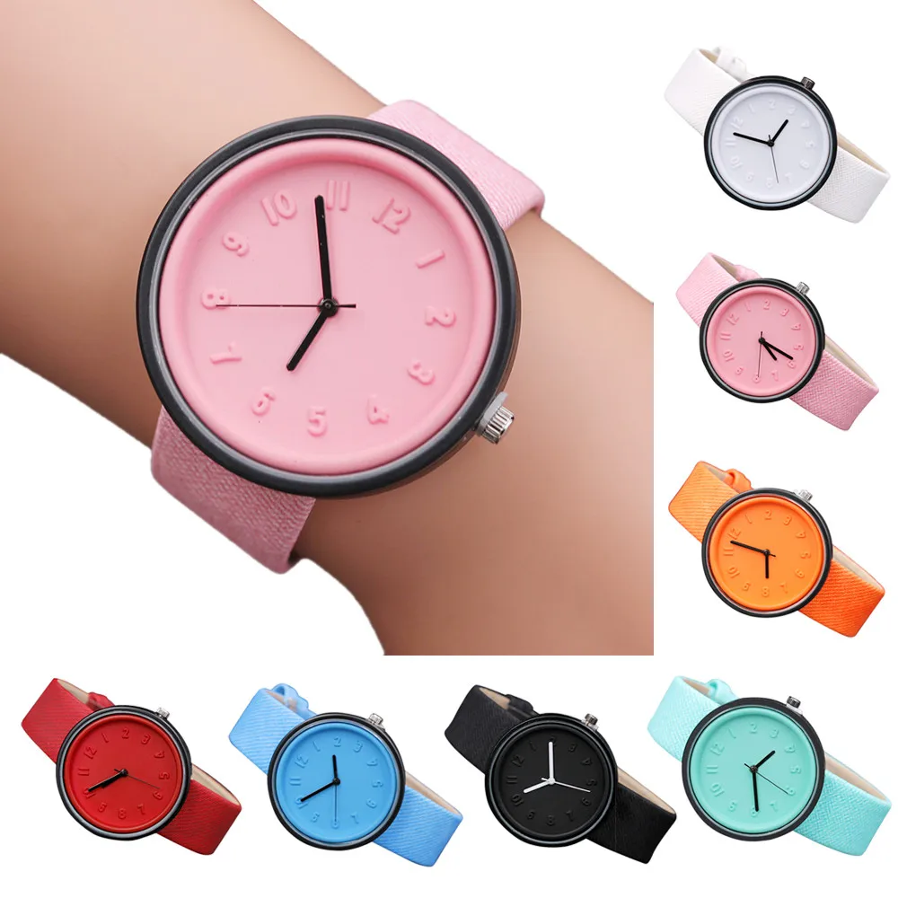 

New 2019 Canvas Belt Wrist Watch Unisex Watches Ladies Top Fashion Quartz Wristwatch For Woman Clock Female Hours Relog Montre