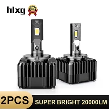 HLXG 50 Вт 20000LM 6000 К белый D1S светодиодный светильник супер яркий CSP чипы 12 В лампа D1S фары автомобиля лампада свет luces авто