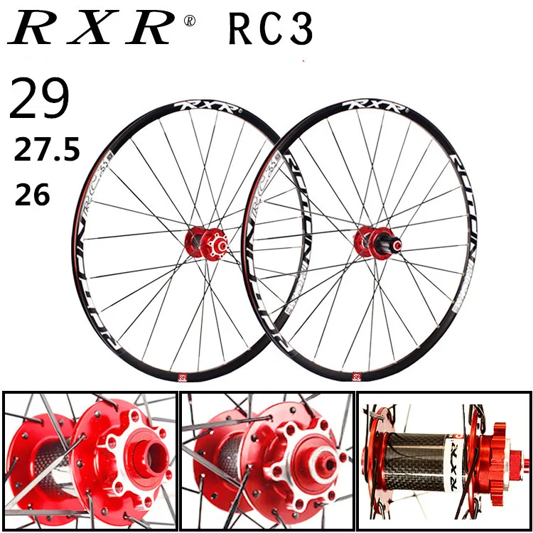 RXR 26er 27,5 er 29er алюминиевые колеса для горного велосипеда 25 мм обода 7-11s MTB велосипедные колеса наборы дисковых тормозных колес