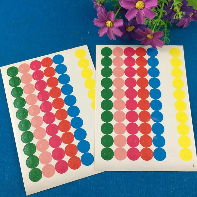 Reinforcement Hole Stickers 7Colors Ring Sticker Labels for Hang Tag Hole Ring Labels Stickers