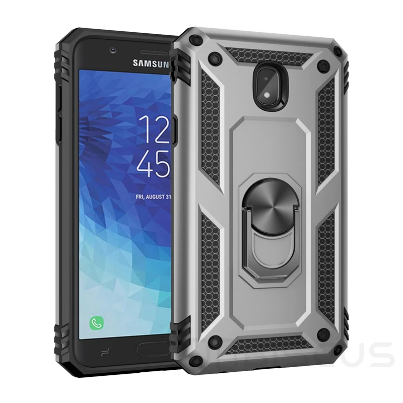 Luxury Armor Soft Shockproof Case For Samsung Galaxy J5 J7 Pro J530F/DS J730F/DS J530FM J730FM Silicone Bumper Hard Cover - Цвет: Silver