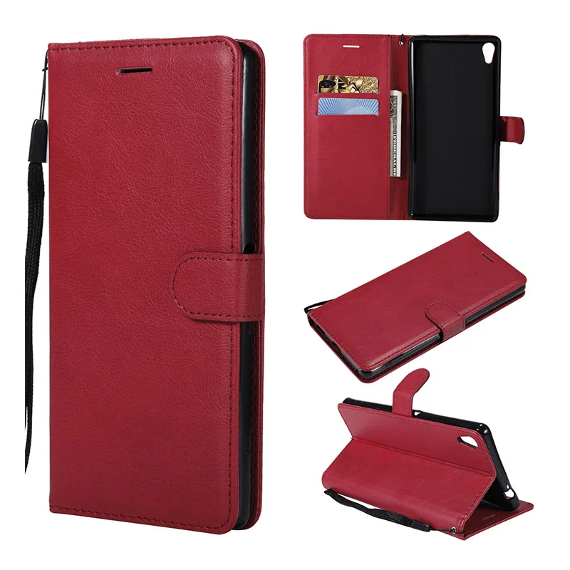 Retro PU Leather Wallet Case For Sony Xperia L1 L2 E5 E6 Z3 Z5 Mini XZ XZ1 XZ2 Compact XA XA1 XA2 Ultra Book Style Cover Coque   (8)