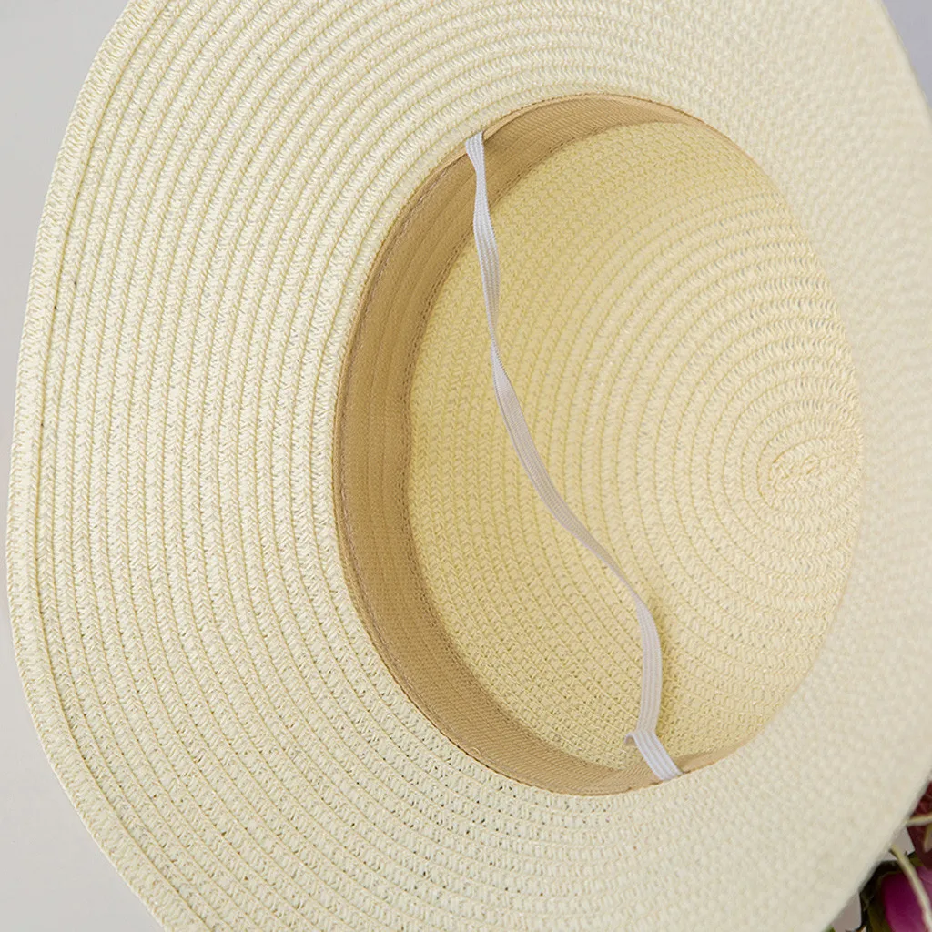 Модная летняя дышащая шляпа с цветами для маленьких девочек 2-6 лет, Пляжная соломенная шляпа от солнца, аксессуары для волос