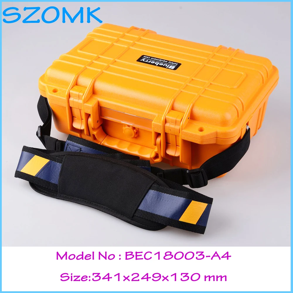 plastic tool box waterproof tool case IP68 security seal pistol case instrument case341*249*130mm