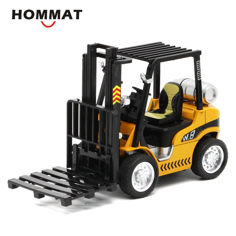 HOMMAT имитация 1:24 Fork Lift Truck с крючком конструкция из сплава литая модель