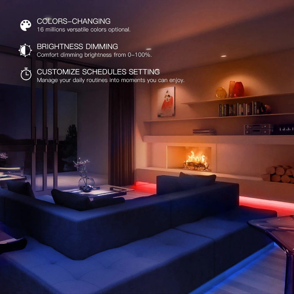 Yee светильник RGB светодиодный 2 м умный светильник-полоса умный дом для Mi Home приложение WiFi работает с Alexa Google Home Assistant 16 миллионов красочных