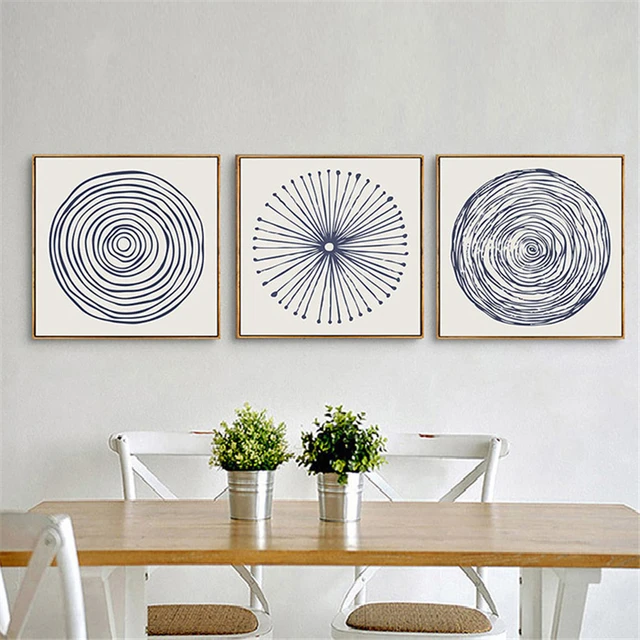Triptych Impressionist Abstract Round Philosophical Chineses Thinking Artwork Aesthetic Wall Picture For Tea Room Home Decor Triptych Impressionist Abstract Round Philosophical Chineses Thinking Artwork Aesthetic Wall Picture For Tea Room Home Decor