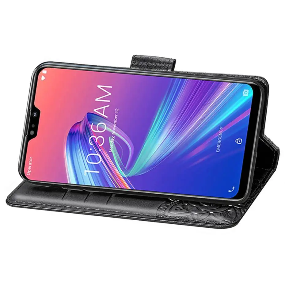 Флип чехол для Asus Zenfone Max Pro M2 ZB631KL 6 3 Роскошный из искусственной кожи телефона ASUS ZB