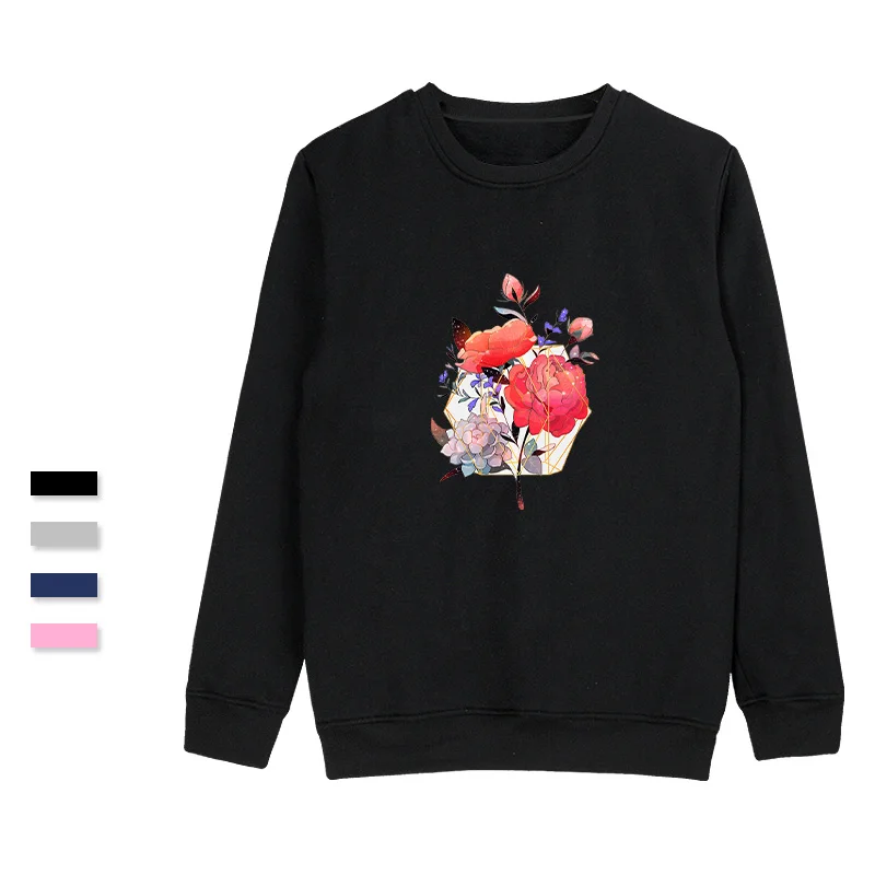 QJM Botanica Hoodless мужские s толстовки хип-хоп печатные смешные мягкие с длинным рукавом